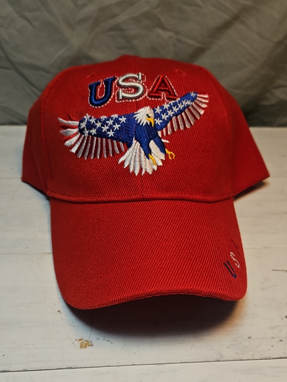 Red USA Eagle Embroidered Baseball Cap